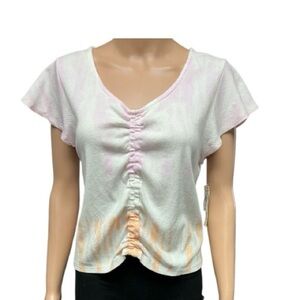 Wallflower - NWT - Pastel Tie-Dye Ruched Crop Top